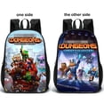 thumbnail image 3 of Mochila De Juego De Dibujos Animados, Bolso De Hombro De Viaje, Mochila Escolar De Doble Cara, Mochila Ajustable Para Estudiantes De Secundaria Irene Inevent AP008084-02, 3 of 6