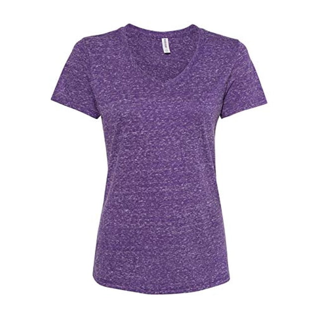 Jerzees Women's Snow Heather Jersey VNeck T-Shirt 88WV