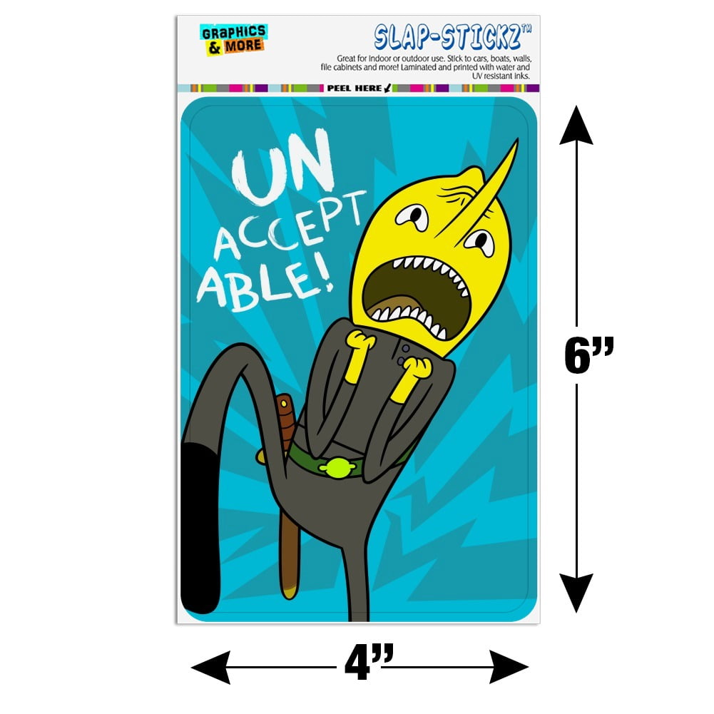 Adventure Time Lemongrab Unacceptable Home Business Office Sign