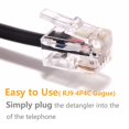 thumbnail image 4 of Uvital Desenredador de Cables Telefónicos (Paquete de 10) Cable de Auricular Telefónico Antienredos Giratorio de 360 ​​Grados Cable Giratorio Desenredador Negro, 4 of 5