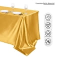 thumbnail image 4 of Maplenight Premium Solid Color Glossy Satin Tablecloth – Customizable for High-end Hotels, Banquets & Weddings Gold, 4 of 5