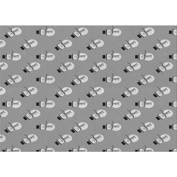 Ahgly Company Indoor Rectangle Patterned Silver Gray Area Rugs, 7' x 9'