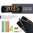 thumbnail image 5 of Cauagu 2025 Happy New Year 3 Print Leather Pencil Pen Case - Stationery Bag Portable Stationery Bag Big Capacity Pencil Pouch Cosmetic Organizer Bag for Men & Women, 5 of 7