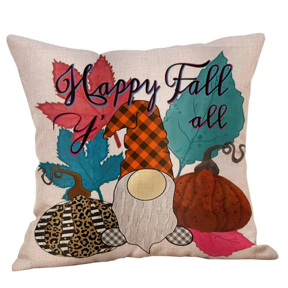 OAVQHLG3B Halloween Pillow Covers 18 x 18 Ghost Pumpkin Pillow Covers Trick or Treat Pillow Covers Linen Sofa Bed Throw Cushion Cover Halloween Decoration