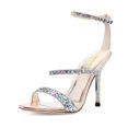 thumbnail image 3 of XYD Women Gorgeous Ankle Strap Sandals Open Toe Pearl Heels Pumps Wedding Evening Shoes Size 4 Multicolor, 3 of 4