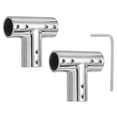 thumbnail image 1 of Conector de Varilla de Cortina de Esquina Uxcell, 2 Pcs Conector de Esquina para Varilla de 3/4", Plata Brillante, 1 of 5