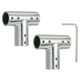 thumbnail image 1 of Conector de Varilla de Cortina de Esquina Uxcell, 2 Pcs Conector de Esquina para Varilla de 3/4", Plata Brillante, 1 of 5