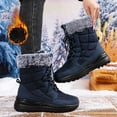 thumbnail image 6 of Women's Mid Calf Winter Boots Outdoor Booties With Thick Comfortable Platform Heel Casual Shoes For Cold Weather, 6 of 7
