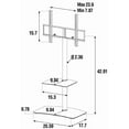 thumbnail image 3 of SONOROUS PL-2810 Modern TV Floor Stand Mount/Bracket with Tempered Glass Shelf for Sizes up to 65" (Steel Construction) - Black, 3 of 5