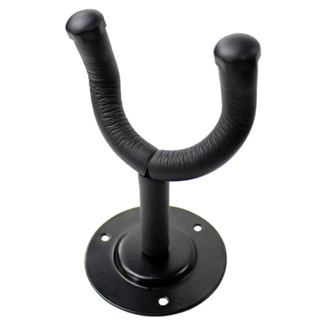 unbranded Guitar Wall Holder Con Protección De Neopreno Para Guitarras Acústicas Y Eléctricas Color Negro