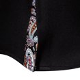 thumbnail image 3 of Camisas Para Hombre Manga Corta Camisa de manga larga color Henley con flor de anacardo y cuello para hombre (Black, XL), 3 of 7