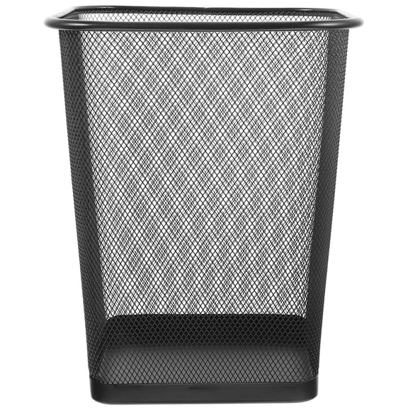 FUTUREORYY Square Mesh Waste Wastebasket Iron 1Set For Office Garbage Collection 10.2x8.9x8.9in