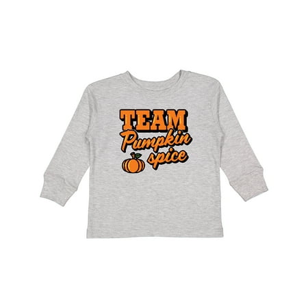 

Inktastic Team Pumpkin Spice with Cute Pumpkin Boys or Girls Long Sleeve Toddler T-Shirt