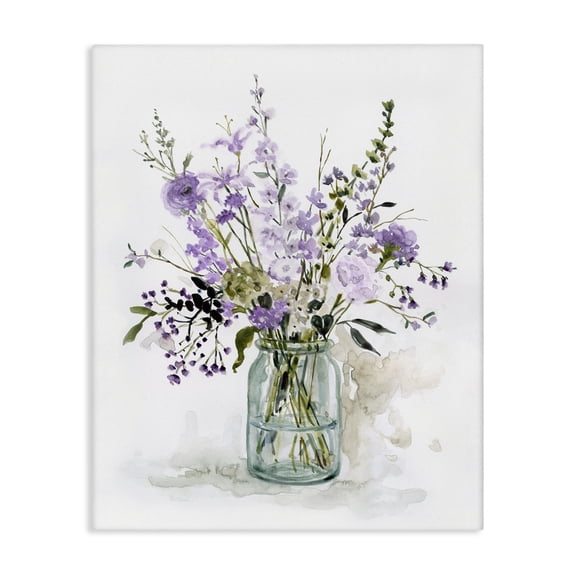 Stupell Industries Shabby Chic Traditional Mixed Purple Botanicals Canvas Art, 16 x 20, by Carol Robinson