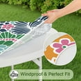 thumbnail image 5 of Summer Floral Round Table Cover Elastic Edge Waterproof Tablecloth with Aesthetic Floral Design, 5 of 5