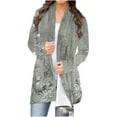 thumbnail image 1 of Cardigan Mignon Cardigan à Manches Longues pour Femmes Mode Décontractée Imprimé Cardigan Haut Blouse Cardigan Manteau Cardigans pour Femmes en Liquidation, 1 of 5
