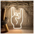 thumbnail image 2 of Letrero De Neón "Rock On Hand" Con Gesto Musical. Decoración Para Sala Juegos, Dormitorio, Bar, Estar O Fiesta Cumpleaños Medidas 40x24cm, 2 of 5
