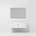thumbnail image 5 of Sonoma 48 in W x 22 in D Glossy White Single Bath Vanity, Cultured Marble Top and 48 in LED Mirror, 5 of 11