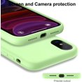 thumbnail image 3 of iPhone Xs Max Case with Screen Protector,Soft Liquid Silicone Gel Rubber Bumper Cover,Slim Fit Shockproof Protective Phone Case for iPhone Xs Max Tea Green, 3 of 8