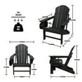 thumbnail image 5 of Folding Plastic Adirondack Chair Plastic Adirondack Chairs Weather Resistant Patio Chairs with Cup Holder, 5 of 6