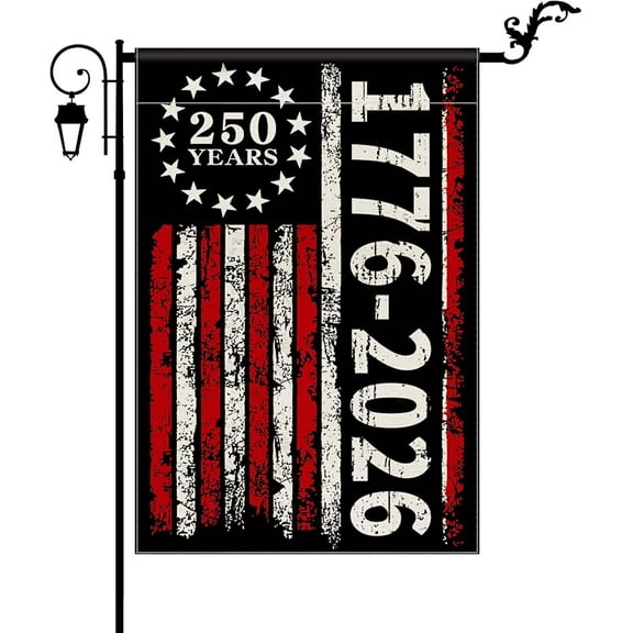 250 Years America Garden Flag, 1776-2026 USA 250th Anniversary Banner 4th of July Patriotic Yard Sign Double-Sided Waterproof Flag 12x18 Inch