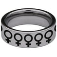 thumbnail image 4 of Venus Symbol Tungsten Carbide Ring, 4 of 9