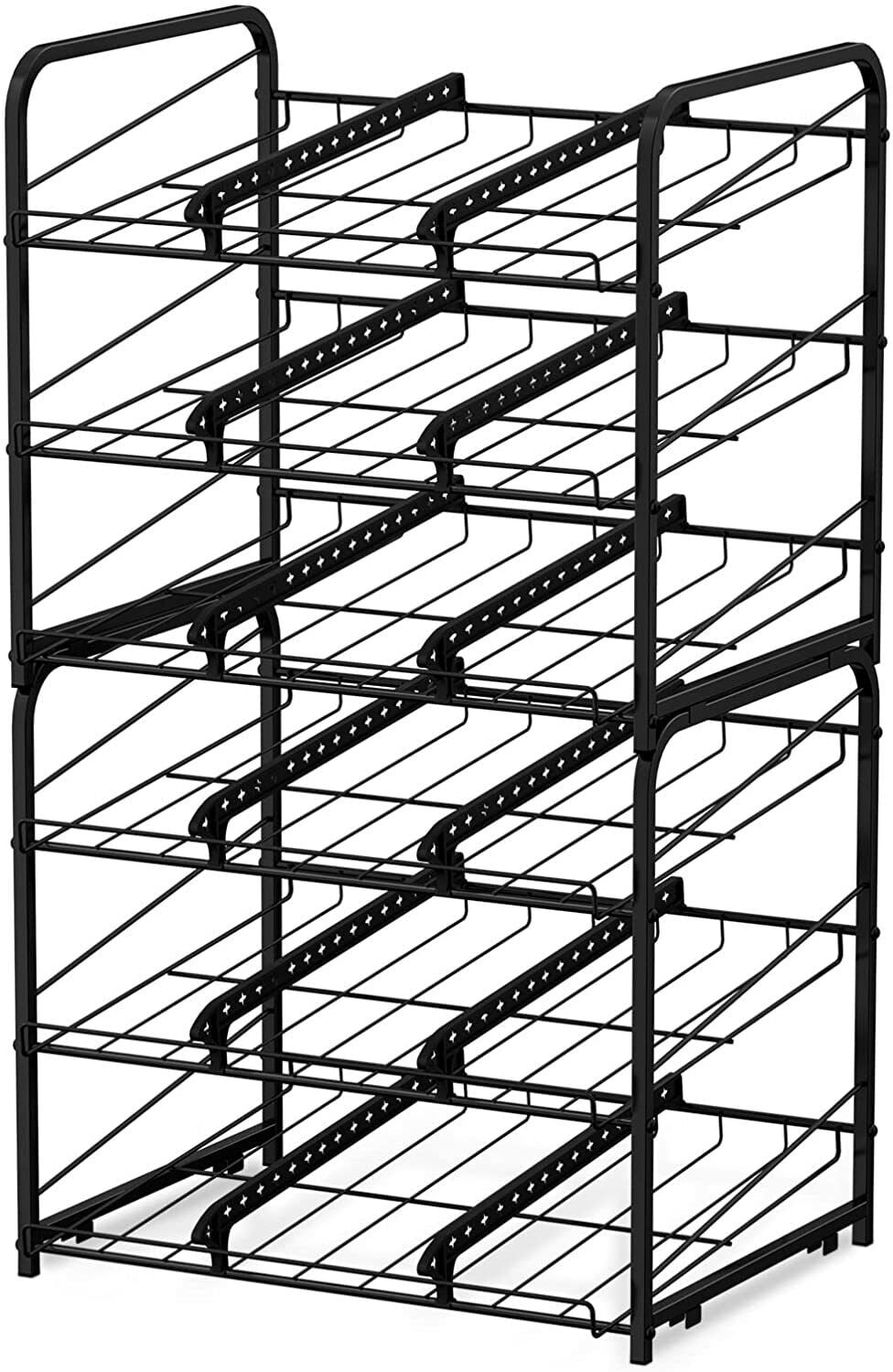 2 Pack Can Rack Organizer, Stackable Can Storage Dispenser Holds up to 72 Cans