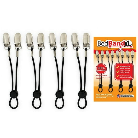 BedBandXL Bed Sheet Holder, Suspender, Gripper, Strap, Fastener, Band