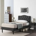 thumbnail image 2 of VECELO 3-Piece Bedroom Sets Upholstered Bed Frame and 2 Nightstand, 2 of 9