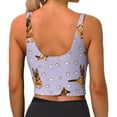 thumbnail image 3 of Xecao German Shepherd Dog for Sports Bra with Removable Pads, Crop Tank Top Design, Women's Longline Sports Bra - Non-Wired - XX-Large, 3 of 9