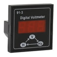 thumbnail image 1 of Medidor De Voltaje, Voltímetro Digital Conexión De Enchufe De Plástico Pantalla Digital LED Precisa De 3 Dígitos Para Generador De Gasolina, 1 of 7