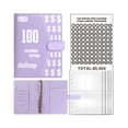 thumbnail image 3 of Carpeta de 100 sobres para ahorrar dinero, regalo de año Nuevo, portátil con sobres en efectivo, carpeta de presupuesto, libro para niñas y niños Púrpura DYNWAVEMX guardar carpeta de desafíos, 3 of 8