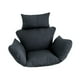 thumbnail image 3 of Cojín para silla con forma de huevo, cojín para silla columpio, cojín para asiento colgante, cojín para silla con canasta colgante para patio al aire Negro, 3 of 8