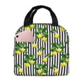 thumbnail image 1 of Easygdp Lemons on Striped Bolsa Térmica Premium - Tela Oxford Impermeable, Gran Capacidad, Bolsillo Frontal, Unisex para Trabajo, Escuela, Actividades al Aire Libre y Picnics, 1 of 8