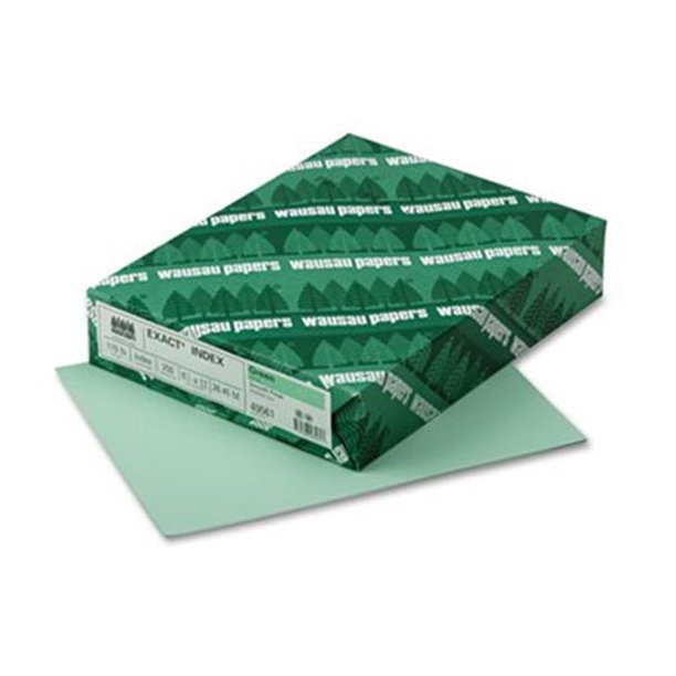 Exact Index Card Stock 110 lbs. 8.5 x 11 Green 250 SheetsPack