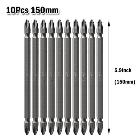 

10pcs PH2 S2 Steel Double Head Cross Screwdriver Magnetic Screwdriver Bits 65mm