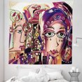thumbnail image 1 of Abstract Tapestry, Colorful Sketchy Drawing Faces Quirky Faces Contemporary Scribbles Art, Fabric Wall Hanging Decor for Bedroom Living Room Dorm, 5 Sizes, Blush and Multicolor, by Ambesonne, 1 of 1