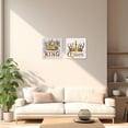 thumbnail image 4 of ZHONGYUTONG 2 Piece King and Queen Canvas Wall Art Crown Pictures Print Gold Crown Painting Fashion Artwork for Bedroom Decor Framed (12.00" x 12.00" x 2PCS), 4 of 5