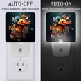 thumbnail image 2 of Minced flower LED Square Night Lights - Stylish and Functional Nightlight for Better Sleep - Energy Saving Plug-in Wall Light with Auto Sensor, 2 of 6