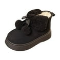 thumbnail image 2 of Wowcloth Women's Casual Winter Boots – Thick Platform Round-Toe Design with Faux Fur Lining & Pompom Decorations, Warm Slip-On Ankle Booties for Student Lifestyle and Daily Outfits, 2 of 9