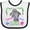 White and Black, variant on Inktastic Sanibel Island Florida Cute Swimming Manatee Boys or Girls Baby Bib
