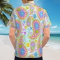 thumbnail image 6 of High Quality Hawaiian Shirts for Men Short Sleeve Aloha Beach Shirt Floral Summer Casual Button Down Shirts Blouses W94T2B, 6 of 7