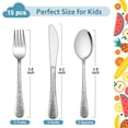 thumbnail image 2 of Juego de utensilios para niños LIANYU de acero inoxidable, 15 piezas, martillado, 2 of 7