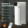 thumbnail image 3 of VINGLI Oil Filled Radiator Heater w/Remote & APP Control, 1500W Portable Space Heater with Adjustable Thermostat, 24H Timer, Tip-Over & Overheat Protection for Indoor Use,  Bedroom Office, White, 3 of 7