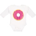 thumbnail image 3 of Inktastic Hot Pink Donut Boys or Girls Long Sleeve Baby Bodysuit, 3 of 5