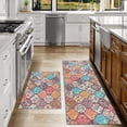 thumbnail image 5 of Boho Kitchen Rug Mat Colorful Floral Kitchen Rugs Sets of 2 Washable Non-Slip Kitchen Mats for Floor 2 Piece Boho Kitchen Decor, 5 of 6