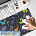 thumbnail image 4 of Long Mouse Pads for Desk,DarkBlue Dinosaurs Words Pattern Desk Mats on Top Of Desks, Desk Mouse Pad Extra Large with 3mm Non-Slip Base and Stitched Edge for Gaming,Office,Work,Home 31.5"x11.8", 4 of 6