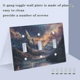 thumbnail image 3 of Yayeee Toggle Light Switch Wall Plate 2-Gang 4.56"x4.48" Decorative Outlet Cover, Ethereal Mountain, 3 of 7