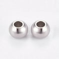 thumbnail image 2 of 500pcs Resistant 304 Stainless Steel Smooth Round Spacer Beads Stainless Steel Color 4x3mm Hole: 1.5mm DIY for DIY, 2 of 2