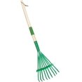 thumbnail image 1 of ZOUSSIQI Garden Rake Leaf Rake Raking Grass and Leaves Tool,9 Tines Farming Home Garden Tool,Accessories for Yard Garden Shrub Lawns, Green CA919-61705, 1 of 7